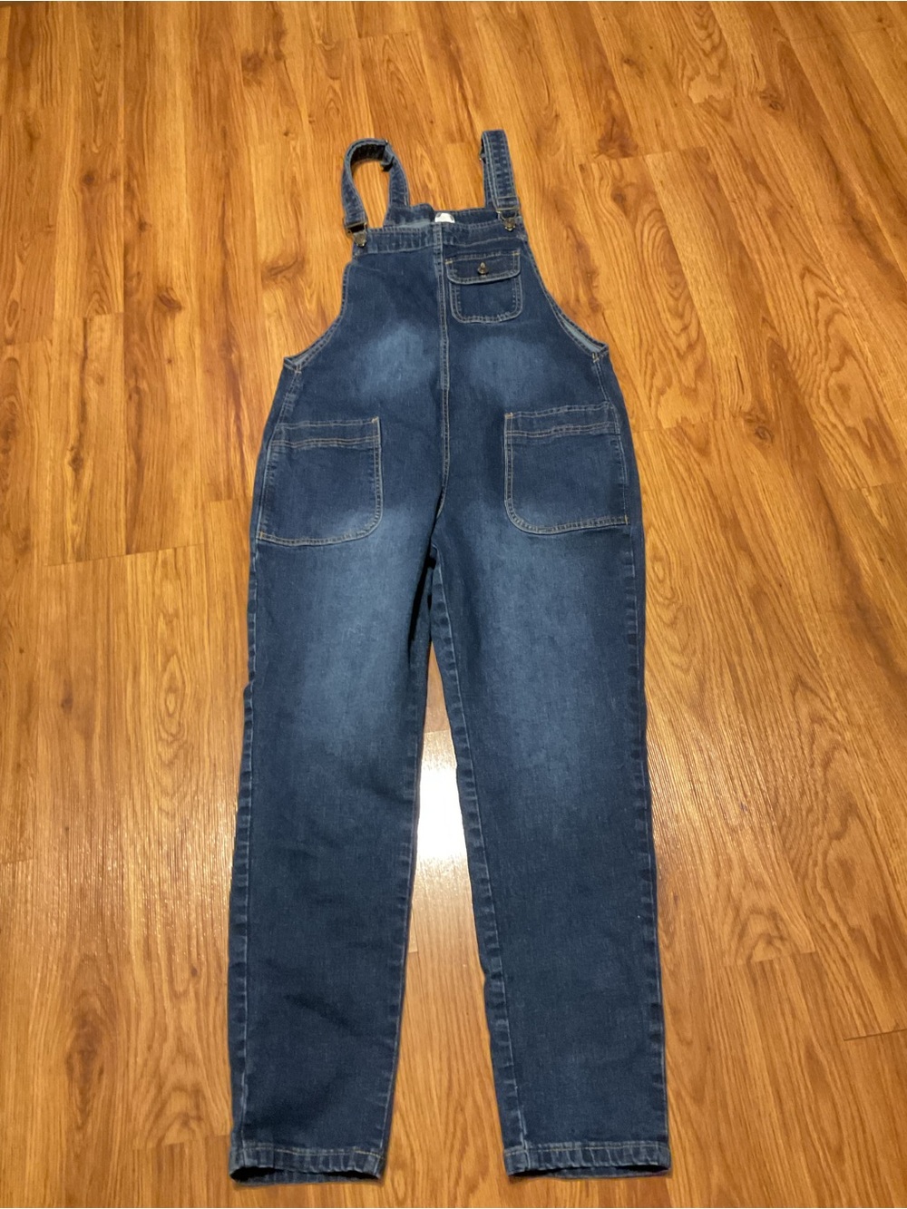 Soojun Vintage 90s Streetwear Large Stretch Denim Jean Overalls Blue Size M